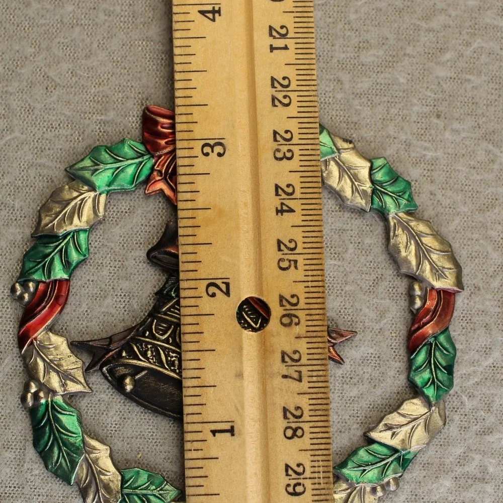 Vtg Russ the Heirloom Collection Christmas‎ Wreath Ornament Bells Bow Holiday